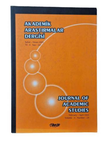 AKADEMİK ARAŞTIRMALAR DERGİSİ YIL 6 SAYI 24 ŞUBAT - NİSAN 2005 - 0