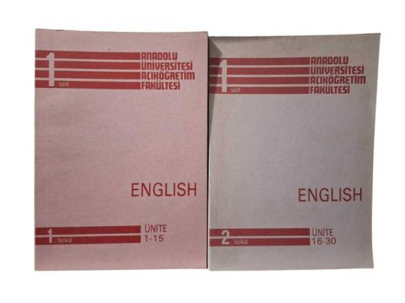 ANADOLU ÜNİVRSİTESİ AÇIKÖĞRETİM FAKÜLTESİ ENGLISH ÜNİTE 1-30 İKİ KİTAP TAKIM - 0