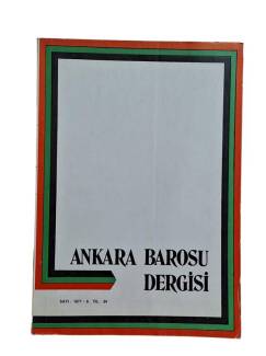 ANKARA BAROSU DERGİSİ SAYI:1/1969 YIL:26