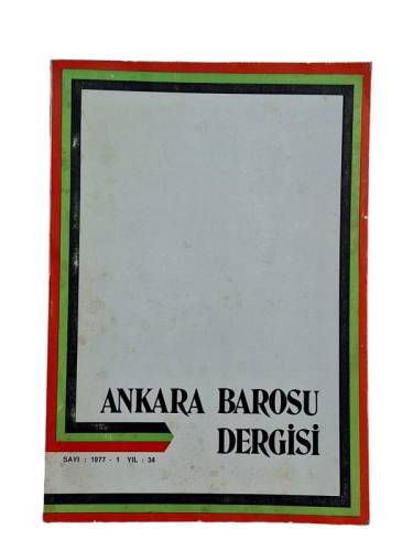 ANKARA BAROSU DERGİSİ SAYI:4-1966 YIL:28 - 0