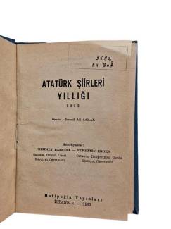 ATATÜRK ŞİİRLERİ YILLIĞI 1962