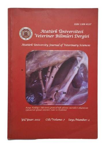 ATATÜRK ÜNİVERSİTESİ VETERİNER BİLİMLERİ DERGİSİ CİLT-7 SAYI-2 - 0