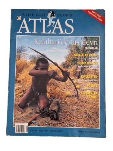 ATLAS AYLIK COĞRAFYA VE KEŞİF DERGİSİ SAYI:54 YIL:EYLÜL 1997(KALAHARİ'DE TAŞ DEVRİ KUNGLAR ! ) - 0