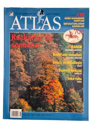 ATLAS AYLIK COĞRAFYA VE KEŞİF DERGİSİ SAYI:68 YIL:1998(KAÇKARLARDA SON BAHAR) - 0