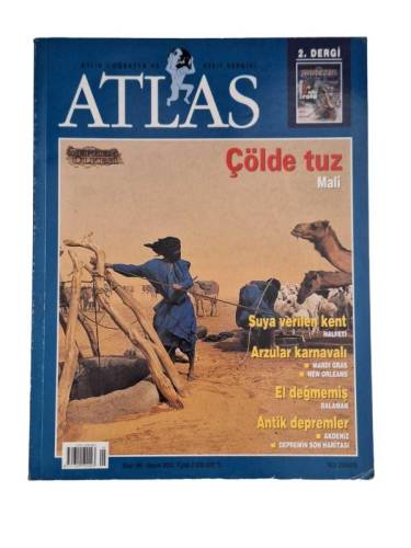 ATLAS AYLIK COĞRAFYA VE KEŞİF DERGİSİ SAYI: 86 YIL:MAYIS 2000(ÇÖLDE TUZ MALİ) - 0