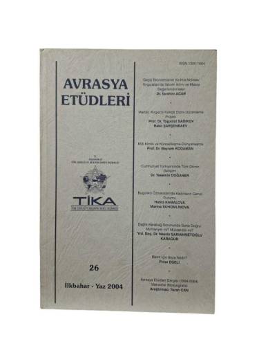 AVRASYA ETÜDLERİ SAYI:26 YIL:2004 - 0