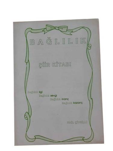 BAĞLILIK - ŞİİR KİTABI - 0