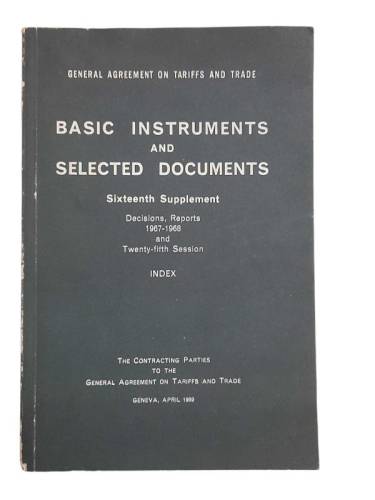 BASIC INSTRUMENTS AND SELECTED DOCUMENTS SİXTEENTH SUPPLEMENT - 0