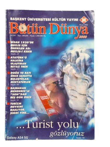 BAŞKENT ÜNİVERSİTESİ KÜLTÜR YAYINI BÜTÜN DÜNYA SAYI:2002/04(TURİST YOLU GÖZLÜYORUZ) - 0