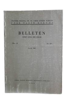 BELLETEN CİLT : LI SAYI:201 ARALIK 1987