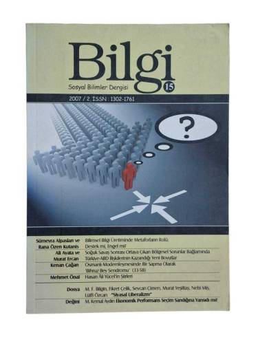 BİLGİ SOSYAL BİLİMLER DERGİSİ 2007/2 SAYI:15 - 0