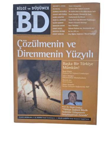 BİLGİ VE DÜŞÜNCE DERGİSİ SAYI: 2 2002 - 0