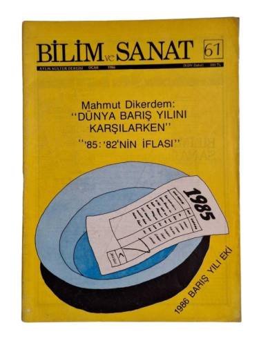 BİLİM VE SANAT AYLIK KÜLTÜR DERGİSİ SAYI 61 OCAK 1986 - 0