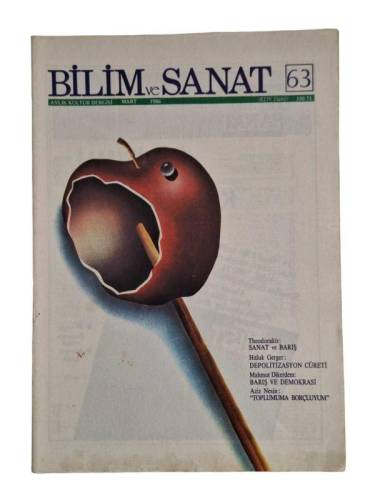 BİLİM VE SANAT AYLIK KÜLTÜR DERGİSİ SAYI 63 MART 1986 - 0
