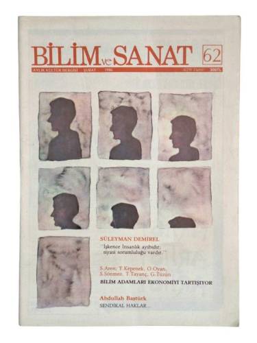 BİLİM VE SANAT AYLIK KÜLTÜR DERGİSİ ŞUBAT 1986 SAYI: 62 - 0