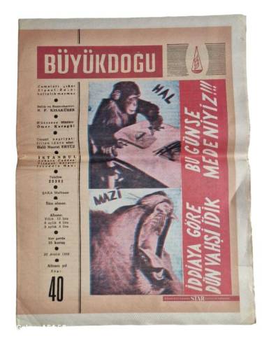 BÜYÜKDOĞU SİYASİ EDEBİ HAFTALIK MECMUA 22 ARALIK 1950 SAYI:40 ( TIPKIBASIMDIR ) - 0