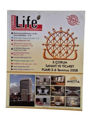 ÇORUM LİFE AYLIK AKTÜEL KÜLTÜR VE EKONOMİ DERGİSİ HAZİRAN 2008 - 0