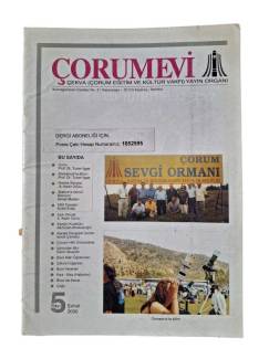 ÇORUMEVİ - ÇEKVA ( ÇORUM EĞİTİM VE KÜLTÜR VAKFI ) YAYIN ORGANI SAYI:5 ŞUBAT 2000