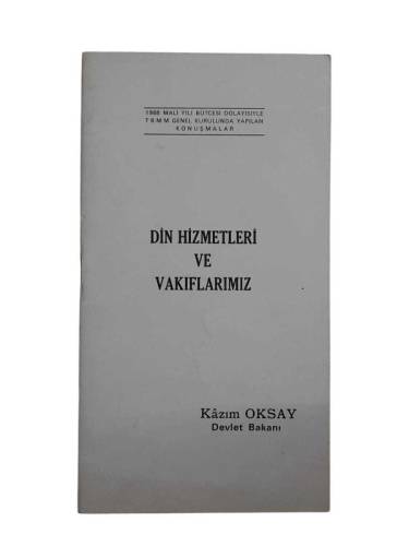 DİN HİZMETLERİ VE VAKIFLARIMIZ - 0