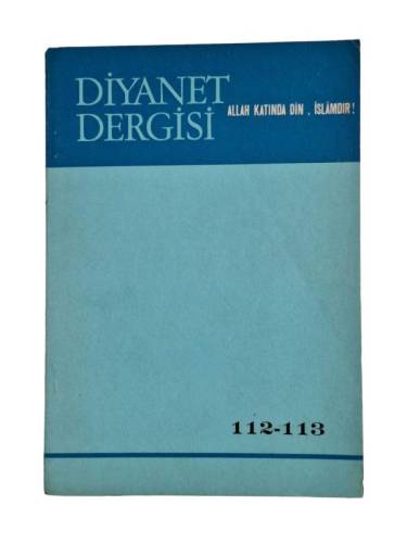 DİYANET DERGİSİ / 10. CİLT / EYLÜL EKİM 1971 / 112. 113. SAYI - 0