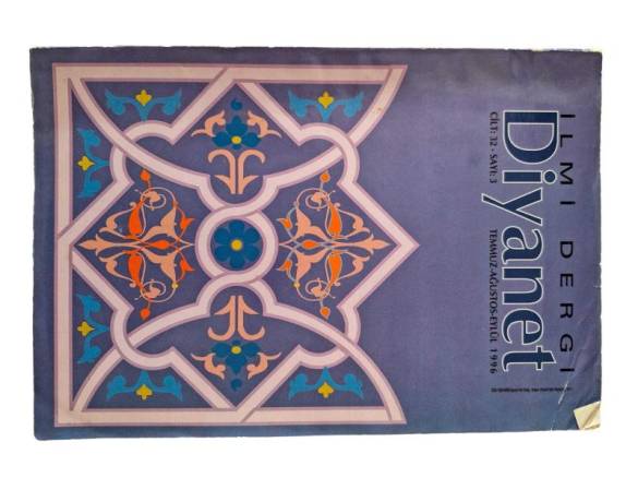 DİYANET DERGİSİ / 32. CİLT / TEMMUZ AĞUSTOS EYLÜL 1996 / 3. SAYI - 0