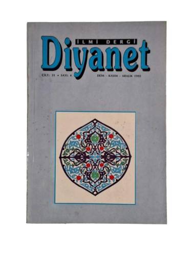 DİYANET İLMİ DERGİ / 31. CİLT / EKİM KASIM ARALIK 1995 / 4. SAYI - 0