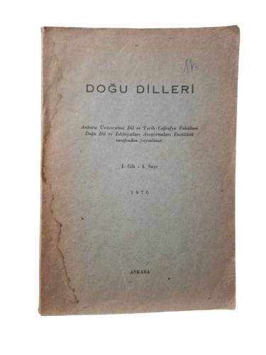 DOĞU DİLLERİ 1. CİLT SAYI.4 - 0