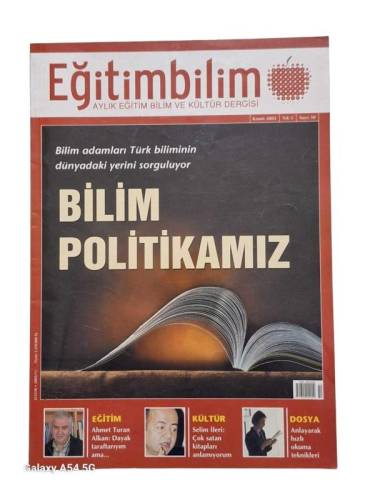 EĞİTİM BİLİM AYLIK EĞİTİM BİLİM VE KÜLTÜR DERGİSİ SAYI:50 YIL:5 KASIM 2002(BİLİM POLİTİKAMIZ) - 0