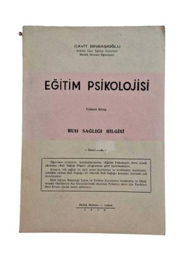 EĞİTİM PSİKOLOJİSİ ÜÇÜNCÜ (3.) KİTAP RUH SAĞLIĞI BİLGİSİ - 0