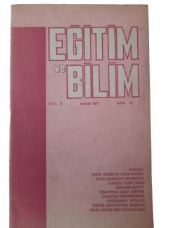 EĞİTİM VE BİLİM SAYI:4 CİLT:1 KASIM 1976
