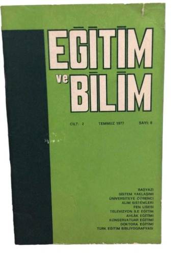 EĞİTİM VE BİLİM SAYI:8 CİLT:2 TEMMUZ 1977 - 0