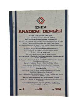 EKEV AKADEMİ DERGİSİ - SOSYAL BİLİMLER YIL.8 SAYI.18 KIŞ 2004