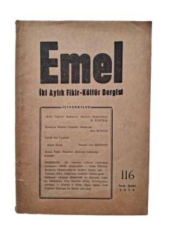 EMEL İKİ AYLIK FİKİR - KÜLTÜR DERGİSİ SAYI: 116 OCAK-ŞUBAT 1979