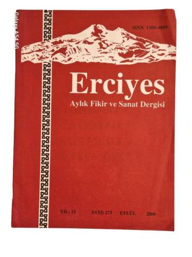 ERCİYES AYLIK FİKİR VE SANAT DERGİSİ YIL 23 SAYI 273 EYLÜL 2000 - 0