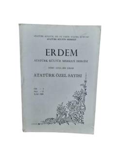 ERDEM ATATÜRK KÜLTÜR MERKEZİ DERGİSİ CİLT:4 SAYI:12 EYLÜL 1988
