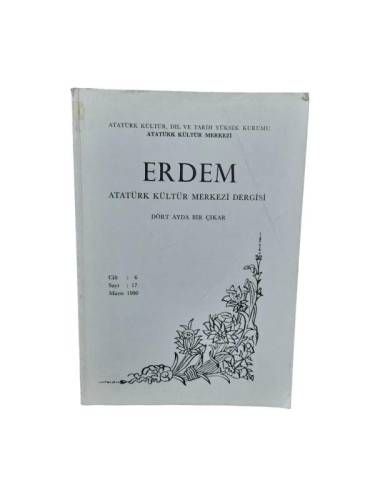 ERDEM ATATÜRK KÜLTÜR MERKEZİ DERGİSİ CİLT:6 SAYI:17 MAYIS 1990 - 0
