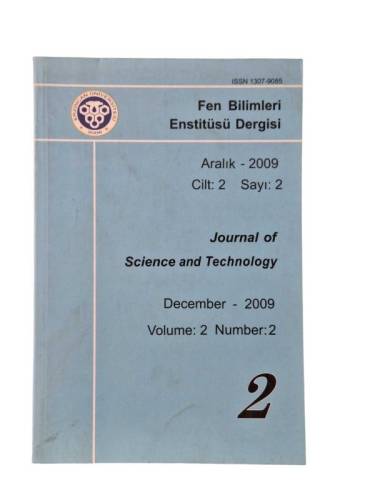 ERZİNCAN ÜNİVERSİTESİ FEN BİLİMLERİ ENSTİTÜSÜ DERGİSİ ARALIK 2009 CİLT: 2 SAYI : 2 - 0