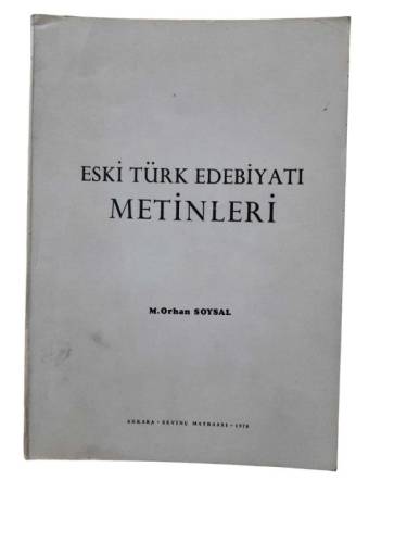 ESKİ TÜRK EDEBİYATI METİNLERİ - 0