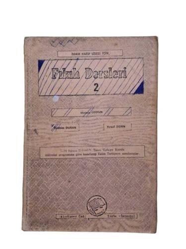 FIKIH DERSLERİ 2 (İMAM - HATİP LİSELERİ İÇİN LİSE 2) - 0
