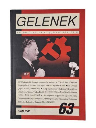 GELENEK DERGİSİ SAYI 63 / EYLÜL 2000 - 0