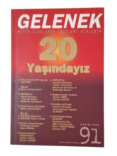 GELENEK DERGİSİ SAYI 91 / KASIM 2006 - 0