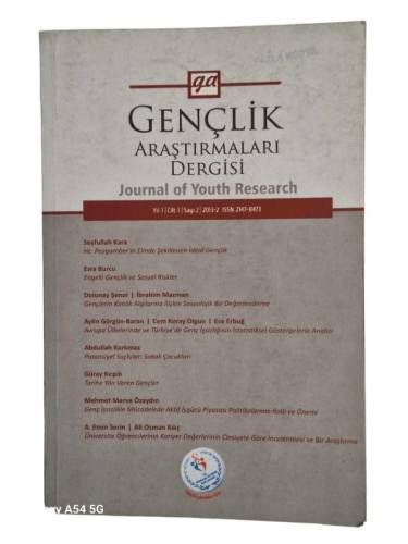 GENÇLİK ARAŞTIRMALARI DERGİSİ YIL:1 SAYI:2 - 2013 - 0