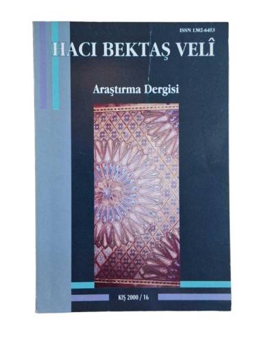 HACI BEKTAŞ VELİ ARAŞTIRMA DERGİSİ KIŞ 2000 SAYI:16 - 0
