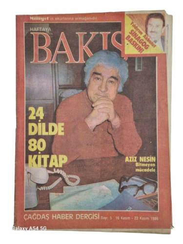 HAFTAYA BAKIŞ ÇAĞDAŞ HABER DERGİSİ SAYI:5 16 16-22 KASIM 1986 ( 24 DİLED 80 KİTAO ;AZİZ NESİN ) - 0
