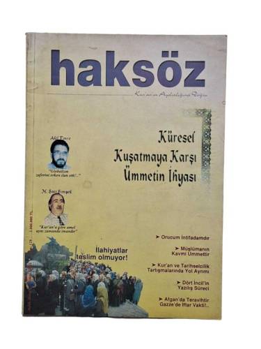 HAKSÖZ AYLIK DERGİ YIL:11 SAYI:129 ARALIK 2001(KÜRESEL KUŞATMAYA KARŞI ÜMMETİN İHYASI) - 0