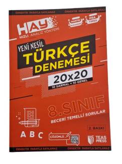 HAY HIZLI ANALİZ YÖNTEMİ 8. SINIF YENİ NESİL 20 TÜRKÇE DENEMESİ