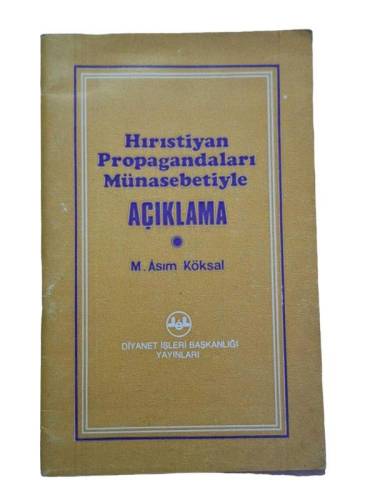 HIRISTİYAN PROPAGANDALARI MÜNASEBETİYLE AÇIKLAMA - 0