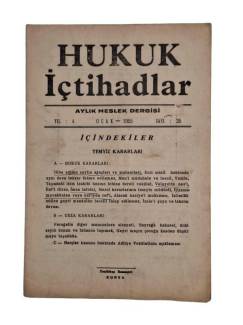 HUKUK İÇTİHADLAR AYLIK MESLEK DERGİSİ YIL:4 OCAK1955 SAYI:25