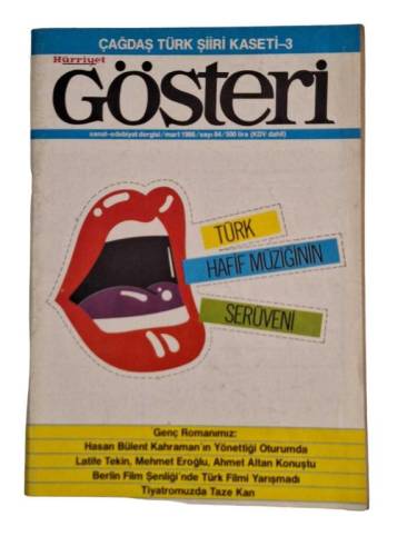 HÜRRİYET GÖSTERİ SANAT EDEBİYAT DERGİSİ MART 1986 SAYI:64 ( TÜRK HAFİF MÜZİĞİNİN SERÜVENİ ) - 0