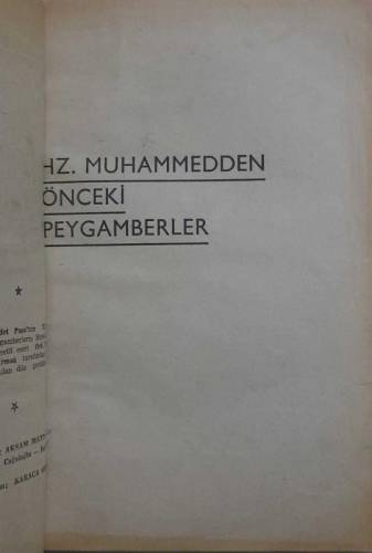 HZ. PEYGAMBERDEN ÖNCEKİ PEYGAMBERLER - 0